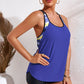 Chevron Stripe Racerback Swim Tank