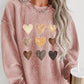 Heart Round Neck Dropped Shoulder Sweatshirt