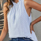 Frill Swiss Dot Round Neck Tank