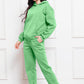 Drop Shoulder Long Sleeve Hoodie and Pants Set