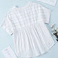 Striped Notched Short Sleeve T-Shirt