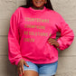 Simply Love Full Size COUNTDOWNS CHAMPAGNE RESOLUTIONS & CHEER Round Neck Sweatshirt