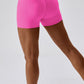 Wide Waistband Back Pocket Sports Shorts