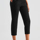 Elastic Waist Cropped Sports Pants