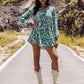 Long Sleeve V-Neck Mini Dress