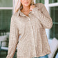 Collared Neck Buttoned Long Sleeve Shirt