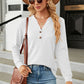 V-Neck Long Sleeve Blouse