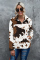 Quarter-Zip Long Sleeve Teddy Sweatshirt White