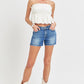 RISEN Low Rise Slit Denim Shorts