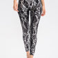 Animal Print Slim Fit Wide Waistband Long Sports Pants