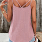 Devine Eyelet V-Neck Double Strap Cami