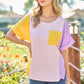 Hailey & Co Full Size Color Block Short Sleeve Top