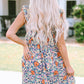 Floral Sweetheart Neck Empire Waist Dress