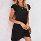 Flutter Sleeve Tulip Hem Dress