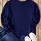 High-Low Round Neck Long Sleeve Sweatshirt