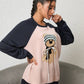 Bear Graphic Raglan Sleeve Sweatshirt