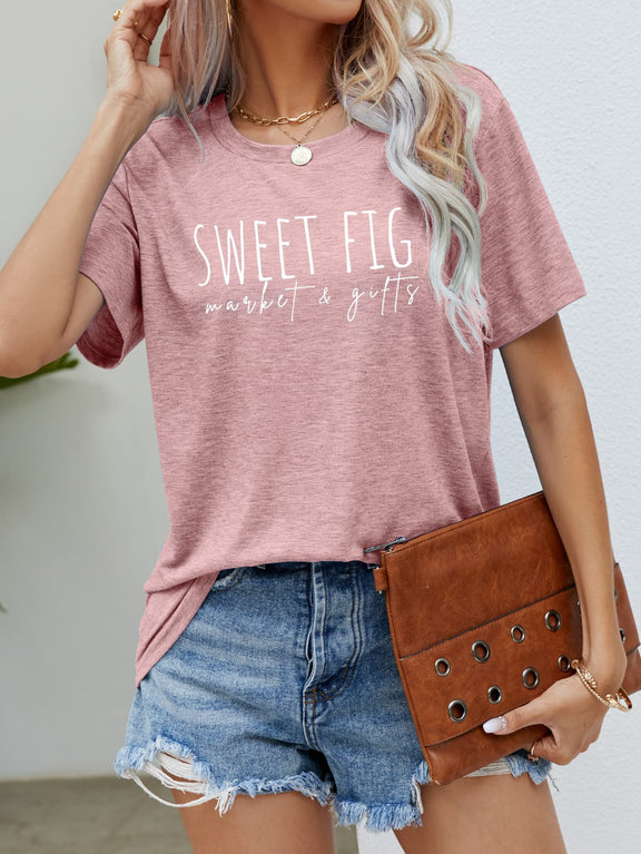 SWEET FIG MARKET & GIFTS Graphic Tee Blush Pink