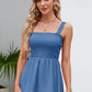 Smocked Square Neck Babydoll Tank