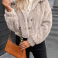 Button Up Long Sleeve Fuzzy Outerwear