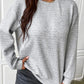 Texture Round Neck Long Sleeve Sweatshirt