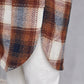 MeiMei Plaid Button Up Dropped Shoulder Coat with Pockets