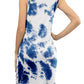 Tie-Dye Twisted Round Neck Sleeveless Dress