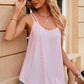 Eyelet Scoop Neck Spaghetti Strap Cami