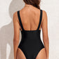 Plunge Wide Strap One-Piece Swimwear