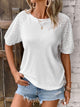 Round Neck Short Sleeve Top White