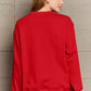 Simply Love Full Size SANTA'S FAVORITE Round Neck Sweatshirt