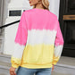 Gradient Round Neck Long Sleeve Sweatshirt