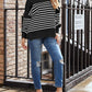 Striped Round Neck Long Sleeve Sweatshirt