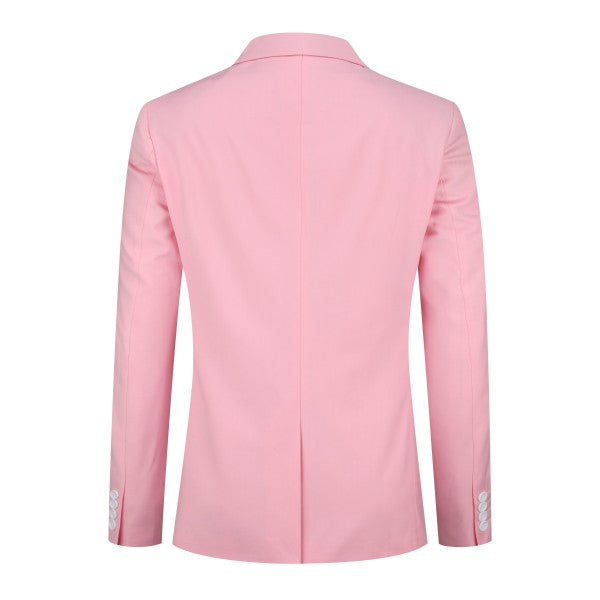 Mens Solid Color Single Vent 1 Button Blazer