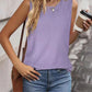 Eyelet Round Neck Tank