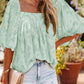 Square Neck Puff Sleeve Blouse