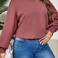 Honey Plus Size Round Neck Puff Sleeve Top