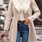 Collared Neck Long Sleeve Longline Coat