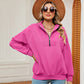 Half-Zip Dropped Shoulder Sweatshirt