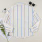 Striped Collared Neck Long Sleeve Shirt