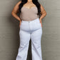 RISEN Raelene Full Size High Waist Wide Leg Jeans in White