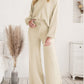 Long Sleeve Lounge Top and Drawstring Pants Set