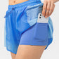 Color Block Drawstring Active Shorts