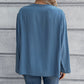 Ivy Lane Half Button Long Sleeve Blouse