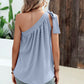 Swiss Dot Single Shoulder Tank