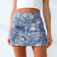 Quick-Dry Tie-Dye Wide Waistband Active Tennis Skirt