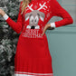 MERRY CHRISTMAS Graphic Pleated Sweater Dress