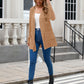 Ribbed Button Down V-Neck Long Sleeve Cardigan