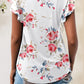 Printed Round Neck Short Sleeve T-Shirt