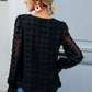 Perfee Swiss Dot Peplum Blouse