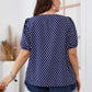 Honey Plus Size Polka Dot Square Neck Blouse